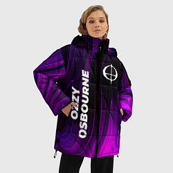 Куртка зимняя женская Ozzy Osbourne violet plasma, цвет: 3D-черный — фото 2
