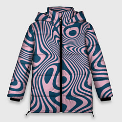 Куртка зимняя женская Абстрактный размытый узор, цвет: 3D-черный