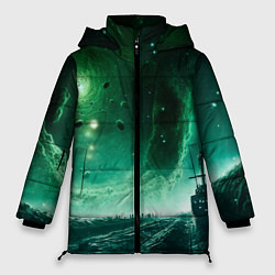 Куртка зимняя женская Космическая буря, цвет: 3D-черный