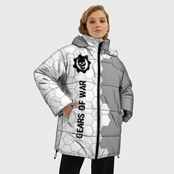 Куртка зимняя женская Gears of War glitch на светлом фоне: по-вертикали, цвет: 3D-черный — фото 2