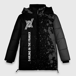 Куртка зимняя женская Darling in the FranXX glitch на темном фоне: по-ве, цвет: 3D-черный