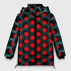Куртка зимняя женская Сотовая структура 3D, цвет: 3D-красный