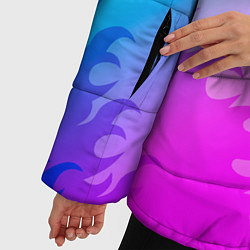 Куртка зимняя женская Die Antwoord неоновый огонь, цвет: 3D-черный — фото 2