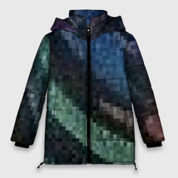 Куртка зимняя женская Пиксельный узор, цвет: 3D-светло-серый