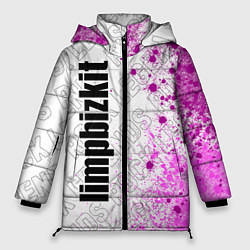 Куртка зимняя женская Limp Bizkit rock legends: по-вертикали, цвет: 3D-черный