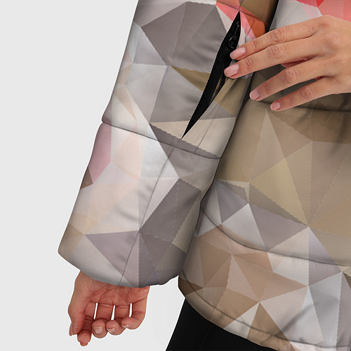 Женская зимняя куртка Pattern style / 3D-Черный – фото 5