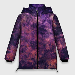 Куртка зимняя женская Текстура - Purple galaxy, цвет: 3D-светло-серый