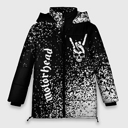 Женская зимняя куртка Motorhead и рок символ на темном фоне