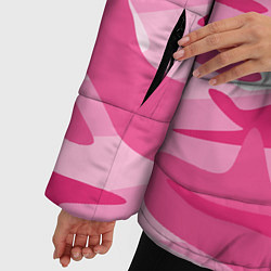 Куртка зимняя женская Камуфляж в розовом, цвет: 3D-светло-серый — фото 2