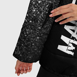 Куртка зимняя женская Maneskin glitch на темном фоне: надпись, символ, цвет: 3D-черный — фото 2