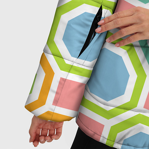 Женская зимняя куртка Color geometria / 3D-Черный – фото 5