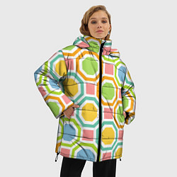 Куртка зимняя женская Color geometria, цвет: 3D-красный — фото 2