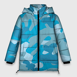 Куртка зимняя женская Камуфляж военный синий, цвет: 3D-светло-серый