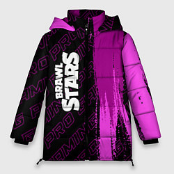 Куртка зимняя женская Brawl Stars pro gaming: по-вертикали, цвет: 3D-черный