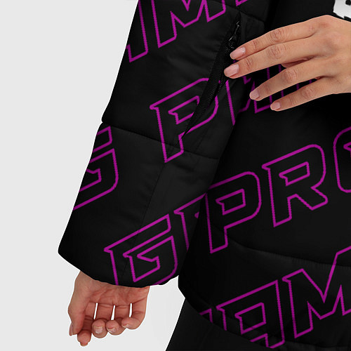 Женская зимняя куртка Brawl Stars pro gaming: по-вертикали / 3D-Черный – фото 5