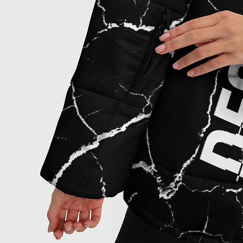 Женская зимняя куртка Destiny glitch на темном фоне: по-вертикали / 3D-Черный – фото 5