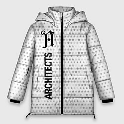 Куртка зимняя женская Architects glitch на светлом фоне: по-вертикали, цвет: 3D-черный