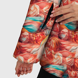 Куртка зимняя женская Текстура жвачки, цвет: 3D-светло-серый — фото 2