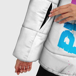 Куртка зимняя женская PUBG neon gradient style: надпись, символ, цвет: 3D-черный — фото 2