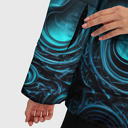 Куртка зимняя женская Космическая текстура, цвет: 3D-черный — фото 2