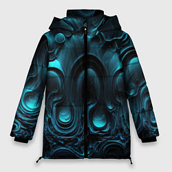 Куртка зимняя женская Космическая текстура, цвет: 3D-черный