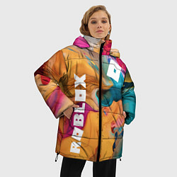 Куртка зимняя женская Roblox Logo Color, цвет: 3D-черный — фото 2