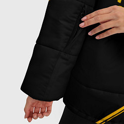 Куртка зимняя женская Ozzy Osbourne - gold gradient: надпись, символ, цвет: 3D-черный — фото 2
