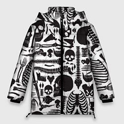 Куртка зимняя женская Human osteology, цвет: 3D-светло-серый
