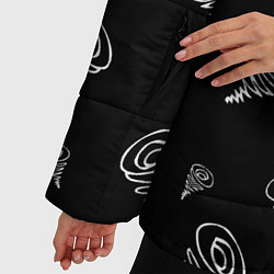 Куртка зимняя женская Каракули сплошной креатив, цвет: 3D-черный — фото 2