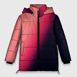 Куртка зимняя женская Градиент темно-розовый, цвет: 3D-светло-серый