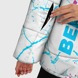 Куртка зимняя женская Berserk neon gradient style: надпись, символ, цвет: 3D-черный — фото 2