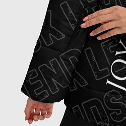 Куртка зимняя женская Joy Division rock legends: по-вертикали, цвет: 3D-черный — фото 2
