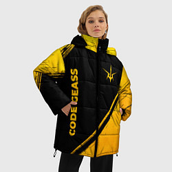 Куртка зимняя женская Code Geass - gold gradient: надпись, символ, цвет: 3D-черный — фото 2