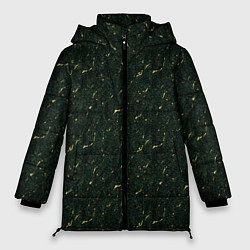 Куртка зимняя женская Текстура зелёный мрамор, цвет: 3D-светло-серый