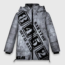 Куртка зимняя женская 8452 metal band Саратов, цвет: 3D-черный
