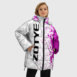 Куртка зимняя женская Zotye pro racing: по-вертикали, цвет: 3D-черный — фото 2