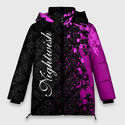 Куртка зимняя женская Nightwish rock legends: по-вертикали, цвет: 3D-черный