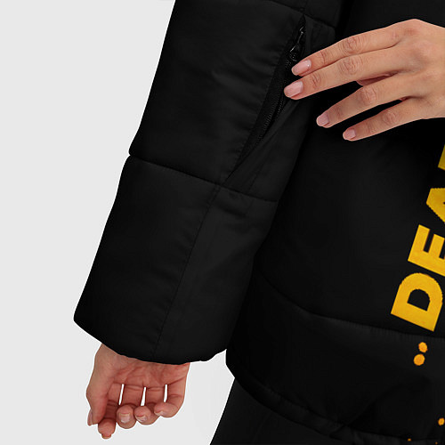 Женская зимняя куртка Dead Space - gold gradient: по-вертикали / 3D-Черный – фото 5
