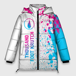 Куртка зимняя женская Thousand Foot Krutch neon gradient style: по-верти, цвет: 3D-черный