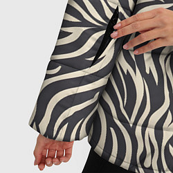 Куртка зимняя женская Зебра паттерн, цвет: 3D-светло-серый — фото 2