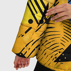 Куртка зимняя женская Абстракция паттерн, цвет: 3D-черный — фото 2