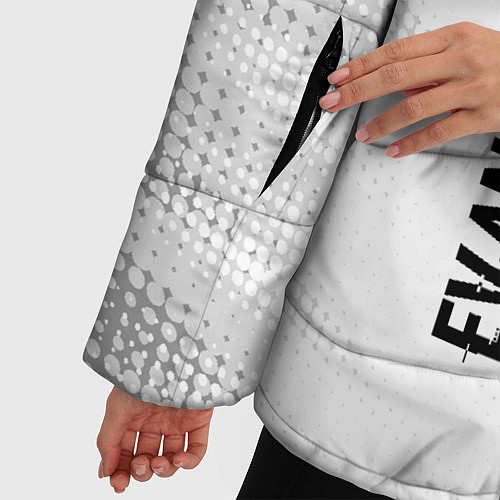 Женская зимняя куртка Evangelion glitch на светлом фоне: по-вертикали / 3D-Черный – фото 5