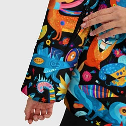 Куртка зимняя женская Космические чудики, цвет: 3D-черный — фото 2