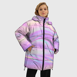 Куртка зимняя женская Рвдужные волны, цвет: 3D-светло-серый — фото 2