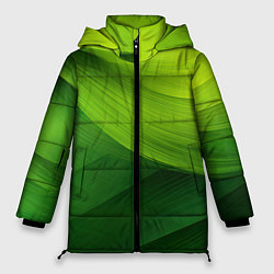 Женская зимняя куртка Зеленая абстракция