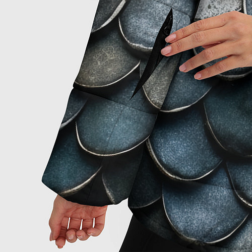 Женская зимняя куртка Чешуя тёмного дракона / 3D-Черный – фото 5