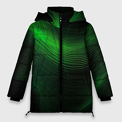 Женская зимняя куртка Зеленое свечение абстракция