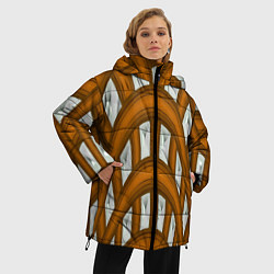Куртка зимняя женская Деревянные своды, цвет: 3D-светло-серый — фото 2