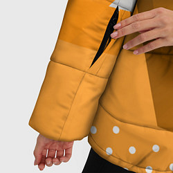 Куртка зимняя женская Яркий геометрический декоративный фон, цвет: 3D-светло-серый — фото 2