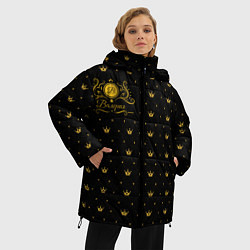 Куртка зимняя женская Королевский паттерн - Валерия, цвет: 3D-черный — фото 2
